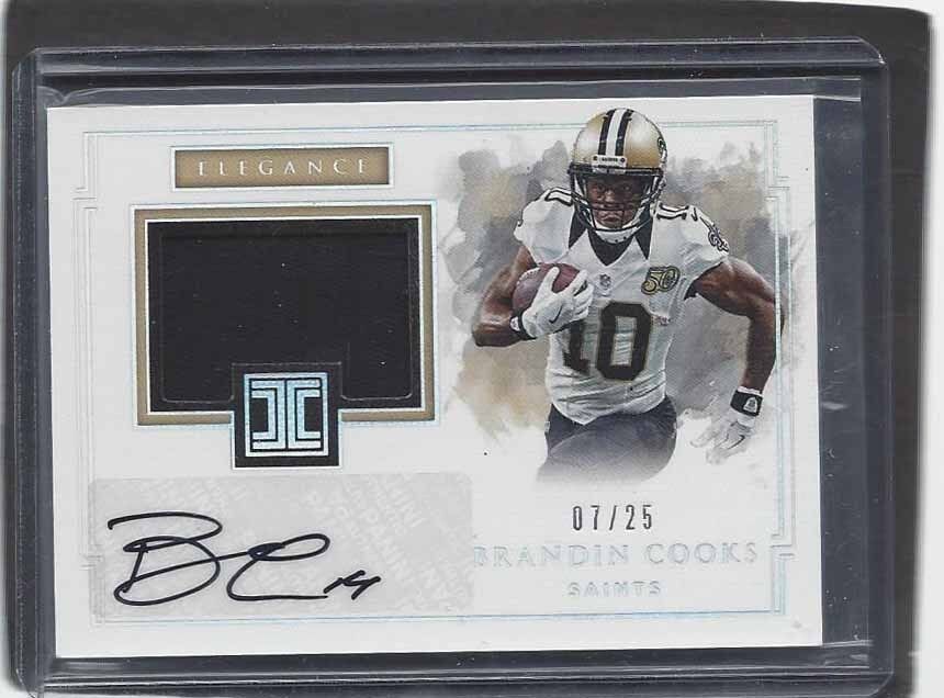 BRANDIN COOKS 2017 IMPECCABLE ELEGANCE JERSEY AUTO #D 7/25