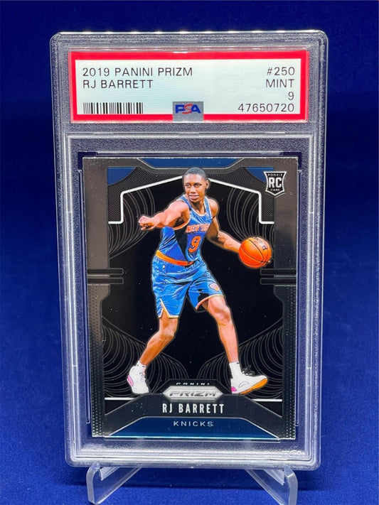 RJ BARRETT 2019-20 PANINI PRIZM ROOKIE RC #250 PSA 9