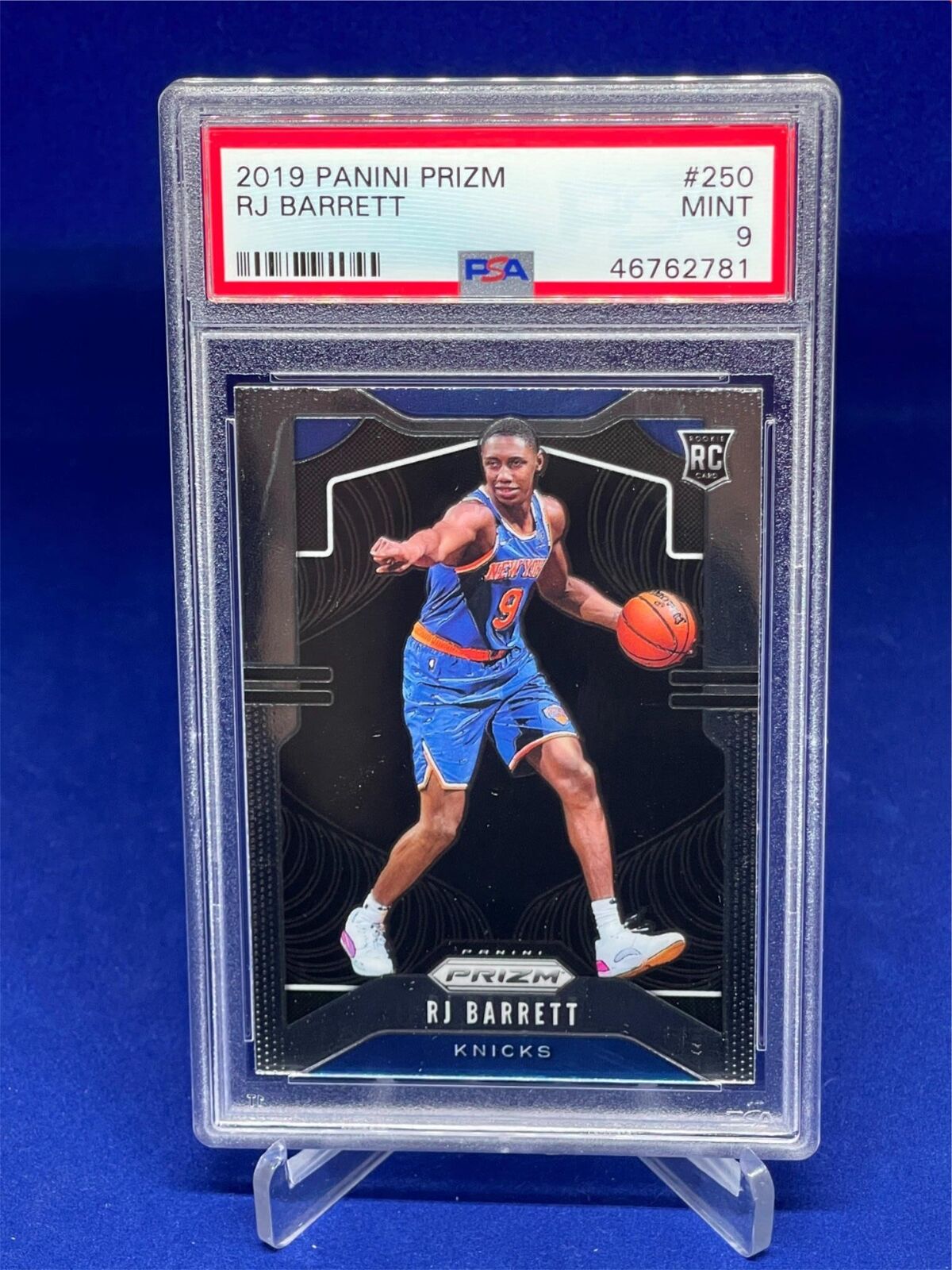 RJ BARRETT 2019-20 PANINI PRIZM ROOKIE RC #250 PSA 9