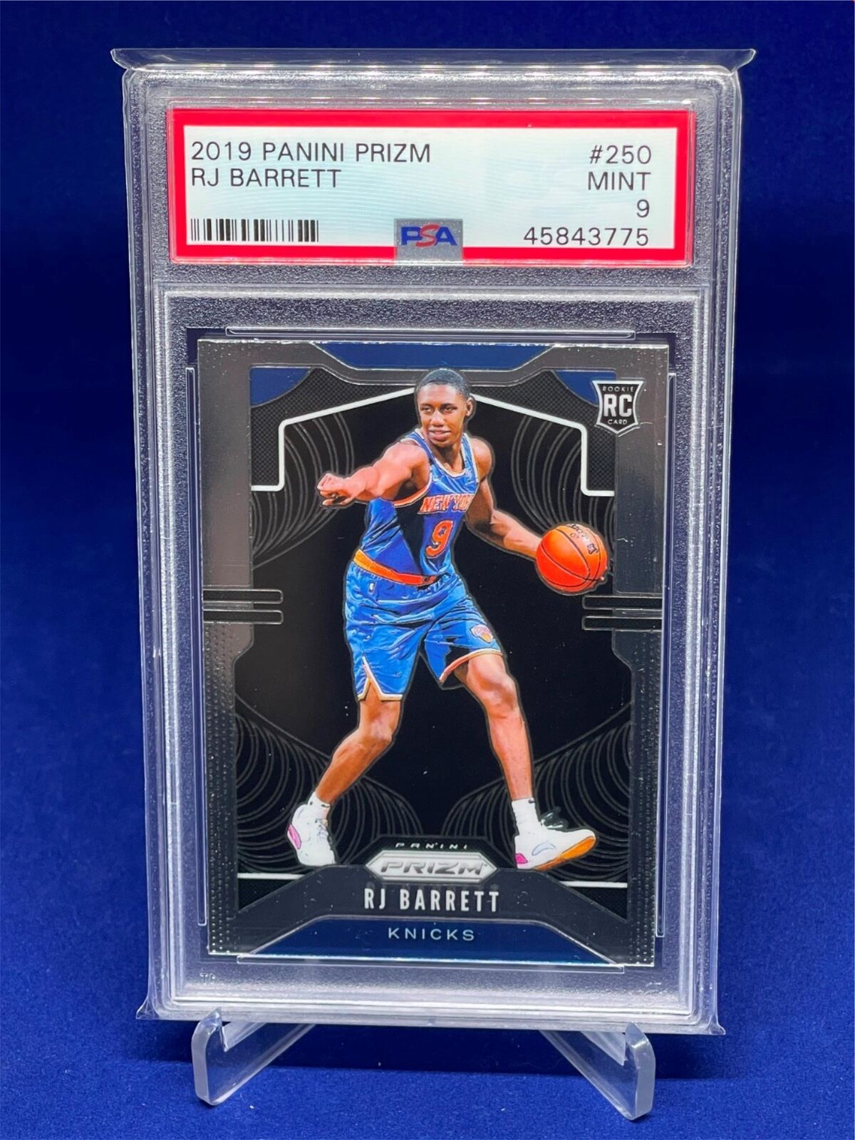RJ BARRETT 2019-20 PANINI PRIZM ROOKIE RC #250 PSA 9