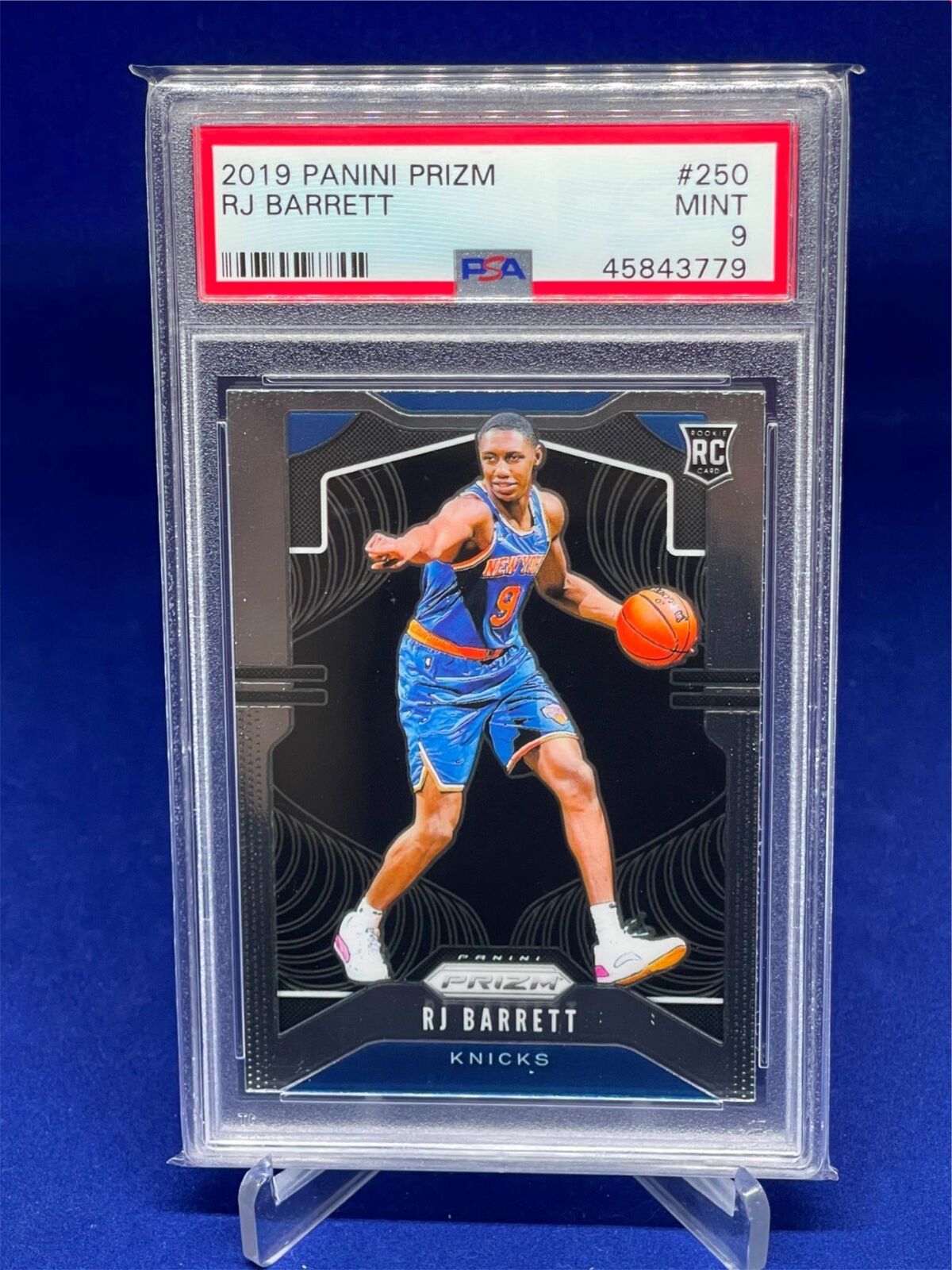 RJ BARRETT 2019-20 PANINI PRIZM ROOKIE RC #250 PSA 9