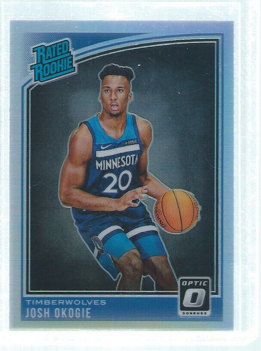 JOSH OKOGIE 2018-19 PANINI DONRUSS OPTIC SILVER HOLO PRIZMS RC #194