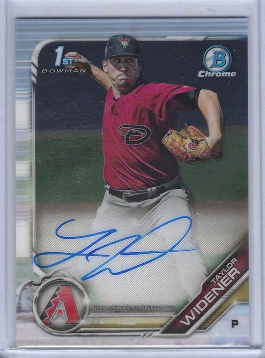 TAYLOR WIDENER 2019 BOWMAN CHROME 1ST PROSPECT ON CARD AUTO #CPA-TW