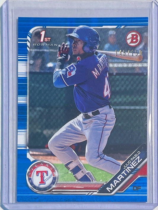 JULIO PABLO MARTINEZ 2019 BOWMAN 1ST PROSPECT BLUE #D 145/150