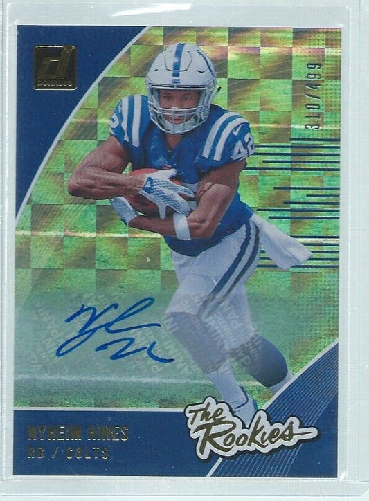 NYHEIM HINES 2018 PANINI DONRUSS THE ROOKIES AUTO RC #D 310/499