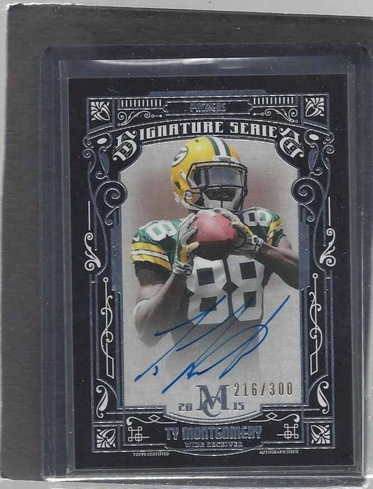 TY MONTGOMERY 2015 TOPPS MUSEUM COLLECTION SIGNATURE ON CARD AUTO RC #D 216/300