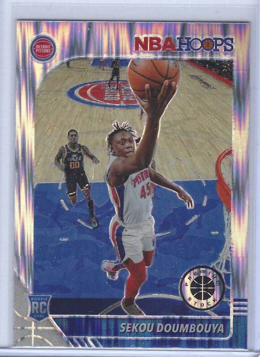 SEKOU DOUMBOUYA 2019-20 NBA HOOPS PREMIUM STOCK FLASH PRIZM ROOKIE RC #212