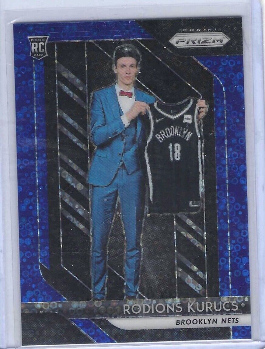 RODIONS KURUCS 2018-19 PANINI PRIZM BLUE DISCO ROOKIE RC #D 081/175