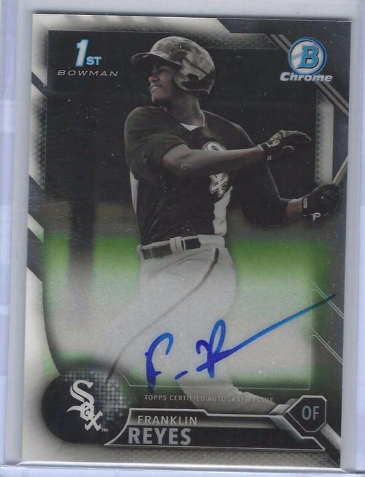 FRANKLIN REYES 2016 BOWMAN CHROME 1ST PROSPECT ON CARD AUTO #BCAP-FR