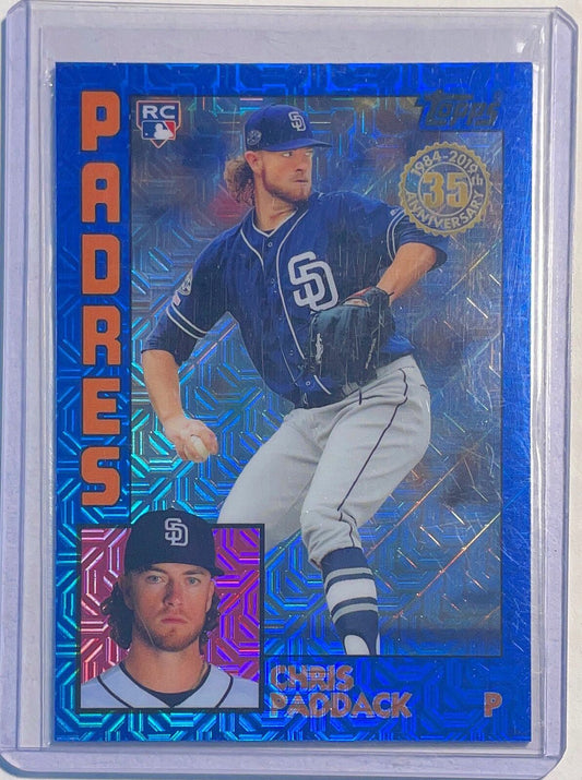 CHRIS PADDACK 2019 TOPPS CHROME 35TH ANNIVERSARY BLUE MEGA BOX ROOKIE RC #D /150