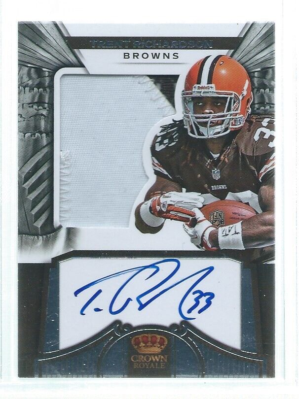 TRENT RICHARDSON 2012 CROWN ROYALE PRIME 2 COLOR PATCH AUTO RC #D 22/249