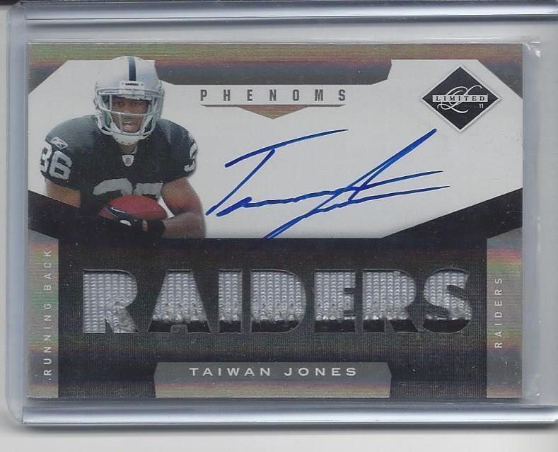 TAIWAN JONES 2011 LIMITED PHENOMS RPA 2 COLOR JUMBO PATCH AUTO RC #D 251/299