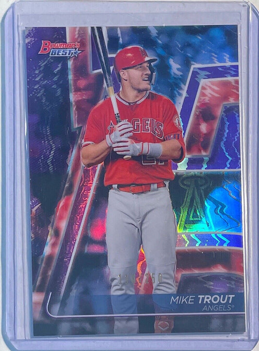 MIKE TROUT 2020 BOWMAN'S BEST PURPLE REFRACTOR #D 116/250