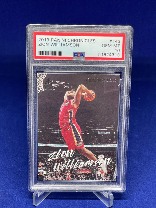 ZION WILLIAMSON 2019-20 PANINI CHRONICLES LUMINANCE ROOKIE RC #143 PSA 10 GEM