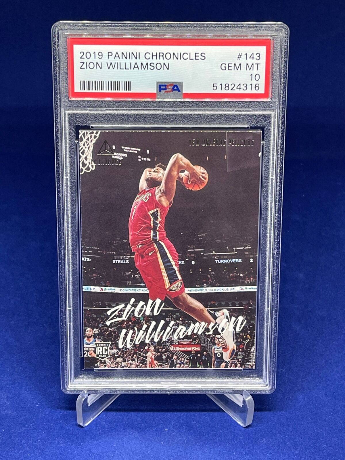 ZION WILLIAMSON 2019-20 PANINI CHRONICLES LUMINANCE ROOKIE RC #143 PSA 10 GEM