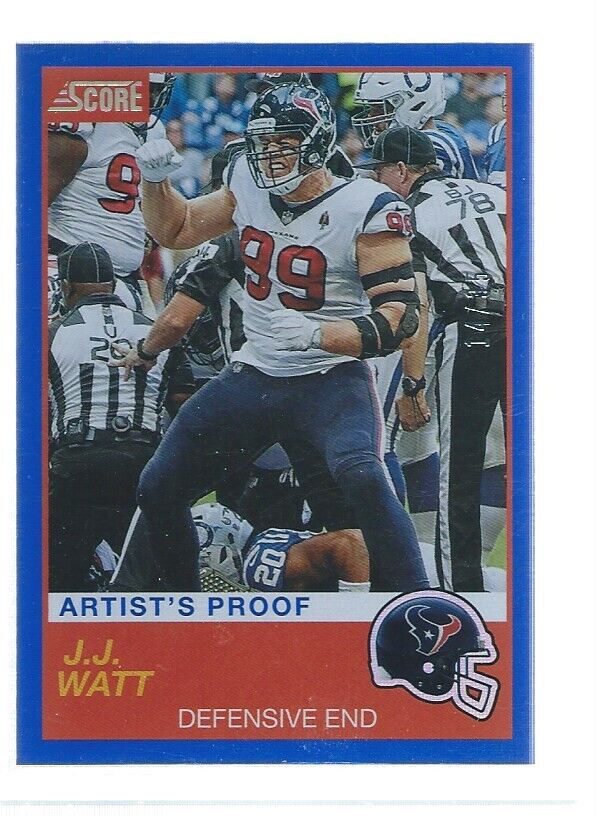 JJ WATT 2019 SCORE ARTIST'S PROOF BLUE #d 14/35