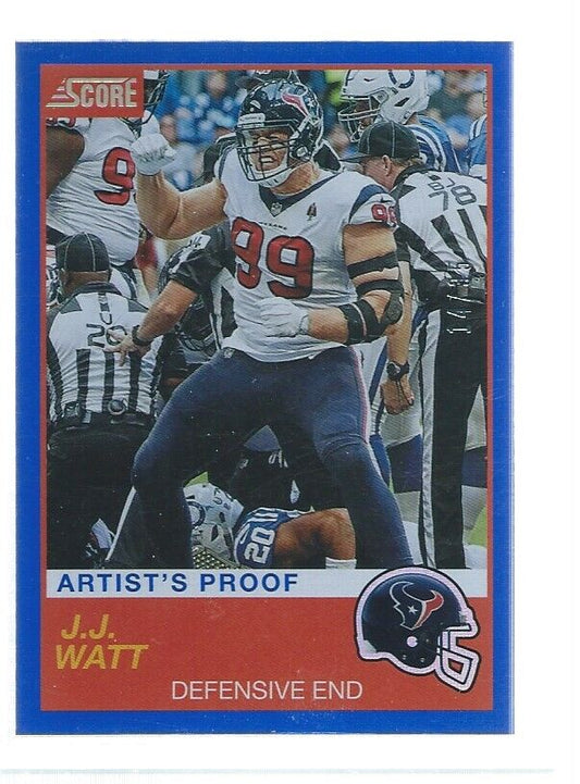 JJ WATT 2019 SCORE ARTIST'S PROOF BLUE #d 14/35