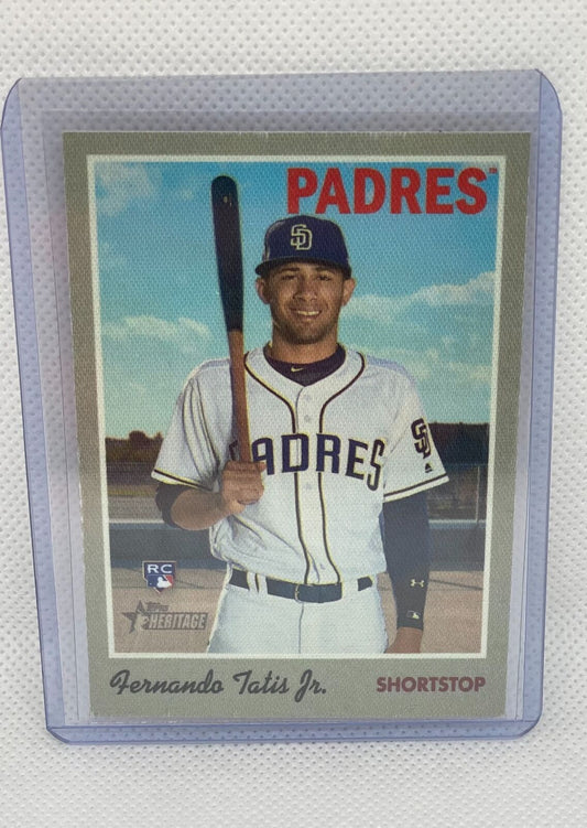FERNANDO TATIS JR.2019 TOPPS HERITAGE CLOTH STICKER RC #18