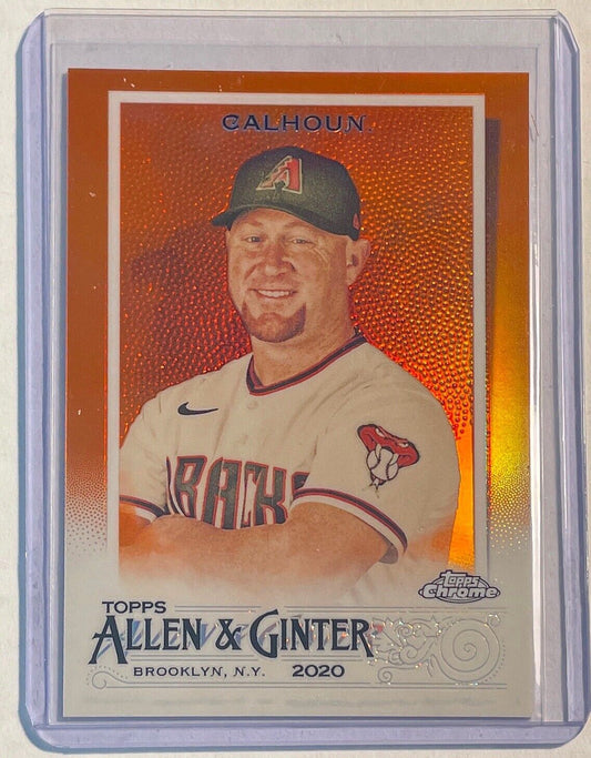 KOLE CALHOUN 2020 TOPPS ALLEN & GINTER ORANGE CHROME REFRACTOR #D 24/25
