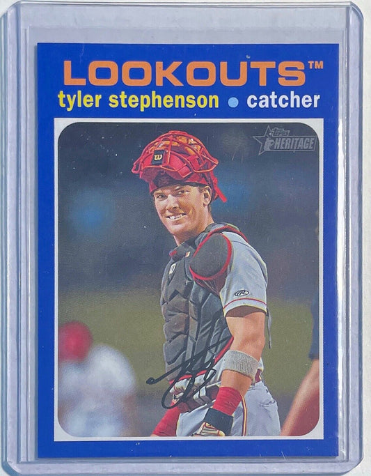 TYLER STEPHENSON 2020 TOPPS HERITAGE MINORS PROSPECT BLUE #D 26/99