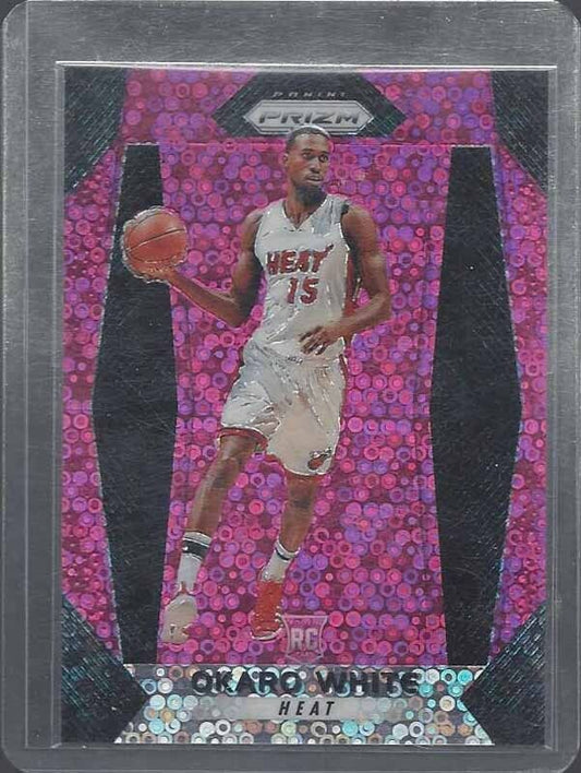 OKARO WHITE 2017-18 PANINI PRIZM PINK FAST BREAK PRIZMS ROOKIE RC #D 18/50