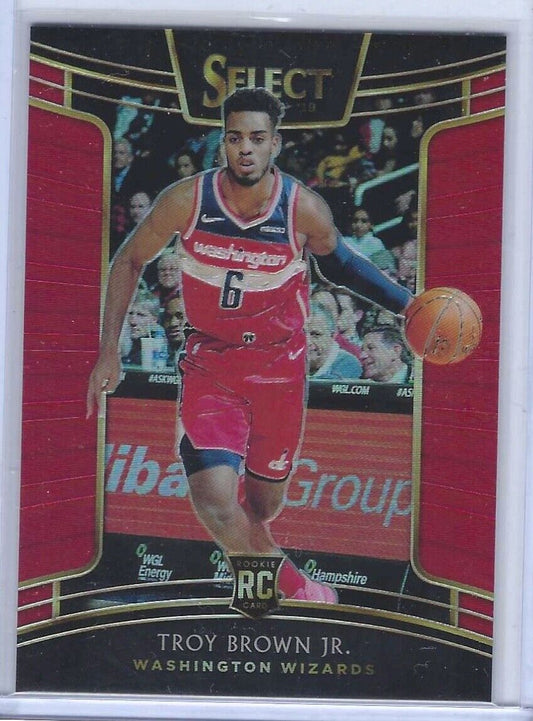 TROY BROWN JR 2018-19 PANINI SELECT CONCOURSE LEVEL RED PRIZM RC #D 173/199