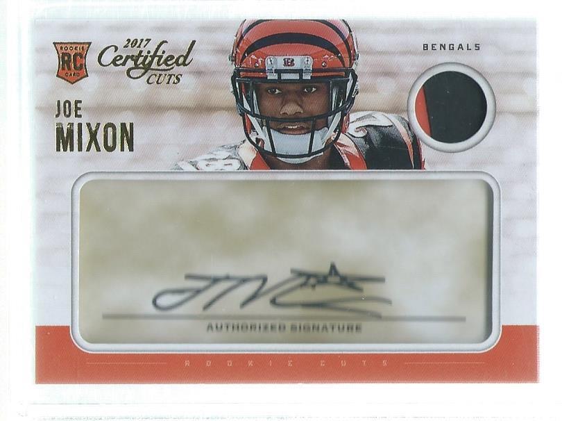JOE MIXON 2017 PANINI CERTIFIED CUTS 2 COLOR PATCH AUTO RC #D /299