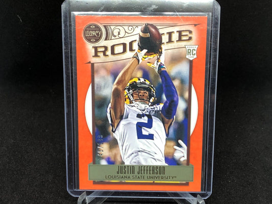 JUSTIN JEFFERSON 2020 LEGACY ORANGE RC #’D 45/199