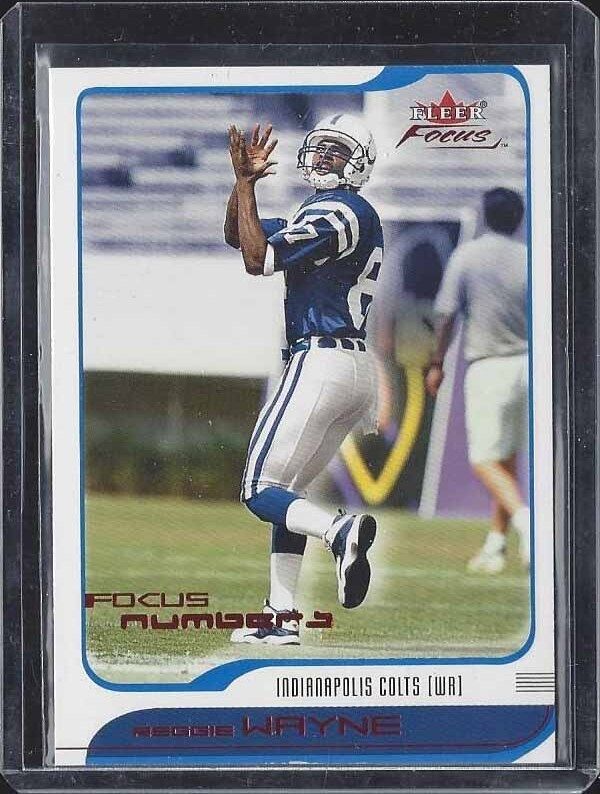 REGGIE WAYNE 2001 FLEER FOCUS NUMBERS RED COLTS ROOKIE RC #D 7/176