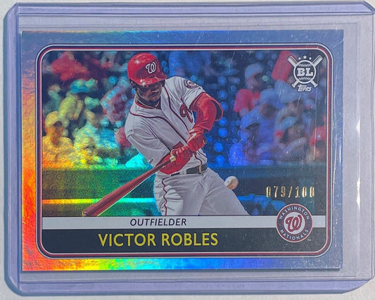 VICTOR ROBLES 2020 TOPPS BIG LEAGUE SILVER FOIL #D 079/100