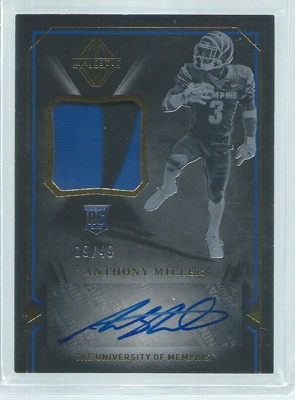ANTHONY MILLER 2018 PANINI MAJESTIC 2 COLOR PATCH AUTO RC #D 19/49