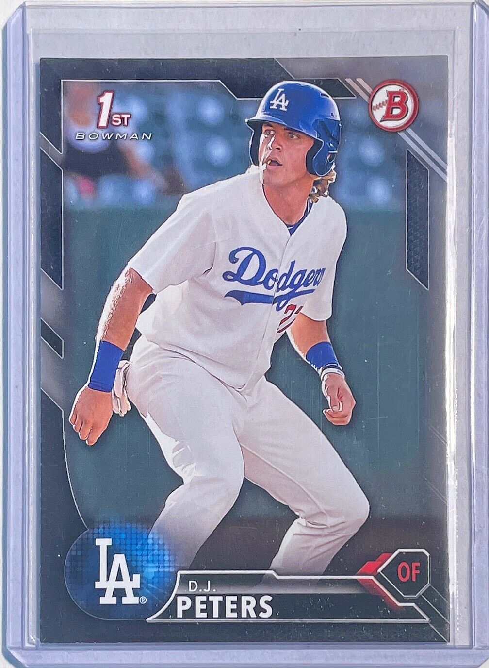 D.J. PETERS 2016 BOWMAN 1ST PROSPECT BLACK #D 260/499