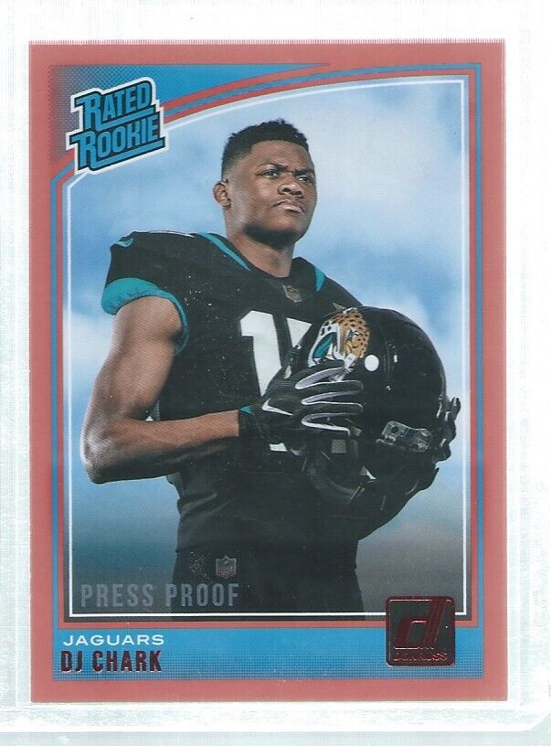 DJ CHARK 2018 DONRUSS RATED ROOKIE PRESS PROOF RED RC #315