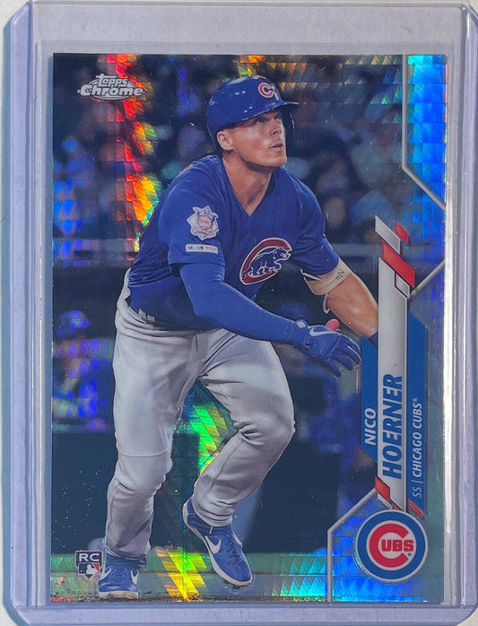 NICO HOERNER 2020 TOPPS CHROME PRISM REFRACTOR #161