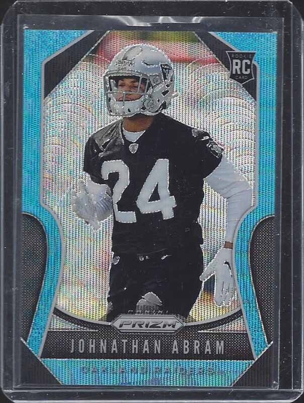 JOHNATHAN ABRAM 2019 PANINI PRIZM BLUE WAVE ROOKIE PRIZMS RC #D 79/199