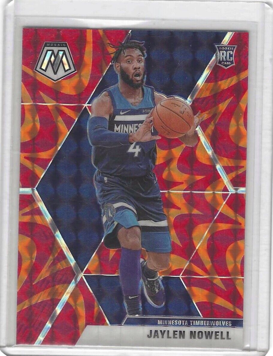 JAYLEN NOWELL 2019-20 PANINI MOSAIC ORANGE REACTIVE PRIZM RC #212