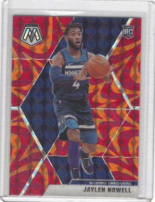 JAYLEN NOWELL 2019-20 PANINI MOSAIC ORANGE REACTIVE PRIZM RC #212