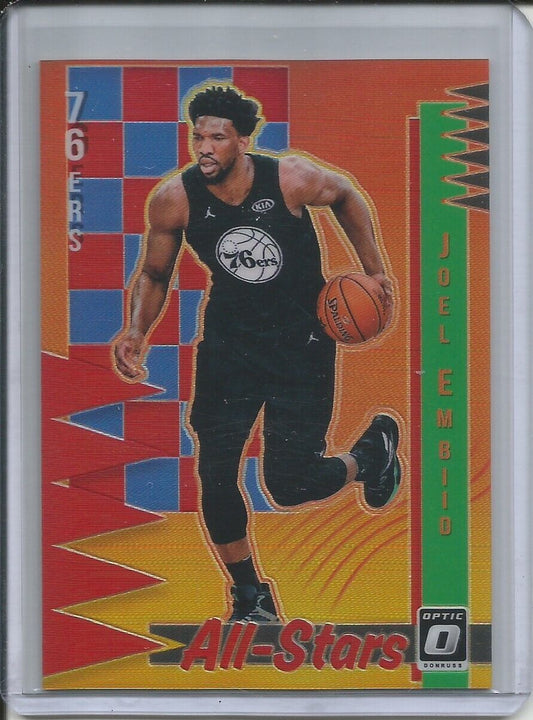 JOEL EMBIID 2018-19 DONRUSS OPTIC ALL-STARS RED HOLO PRIZM #D 69/99