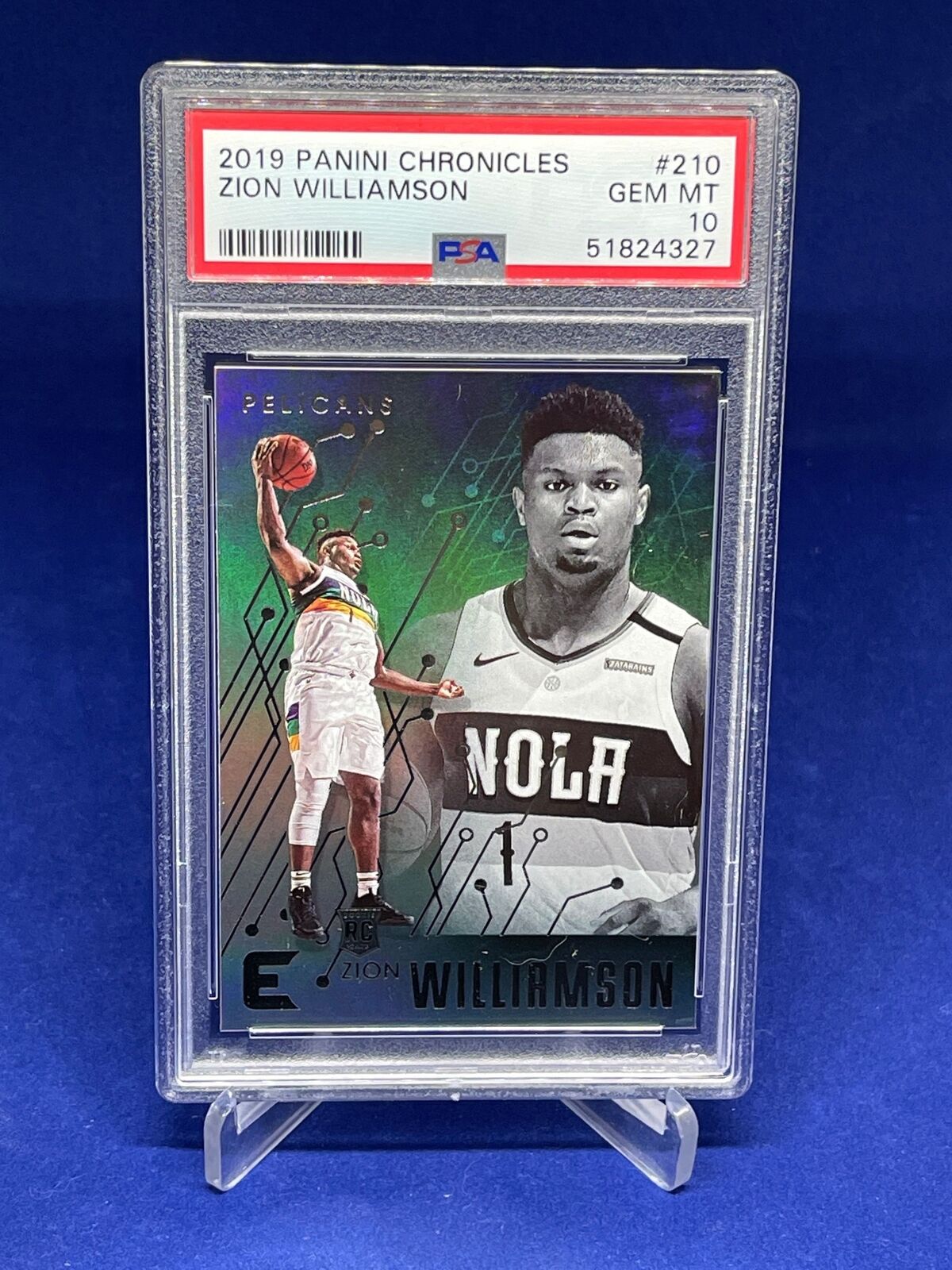 ZION WILLIAMSON 2019-20 PANINI CHRONICLES ESSENTIALS ROOKIE RC #210 PSA 10