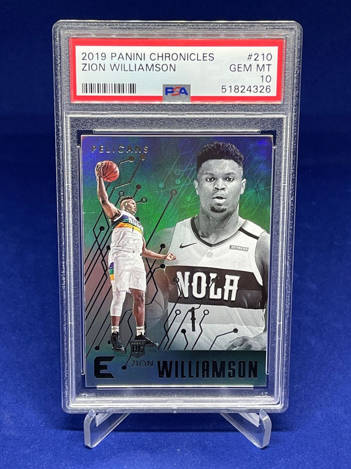 ZION WILLIAMSON 2019-20 PANINI CHRONICLES ESSENTIALS ROOKIE RC #210 PSA 10