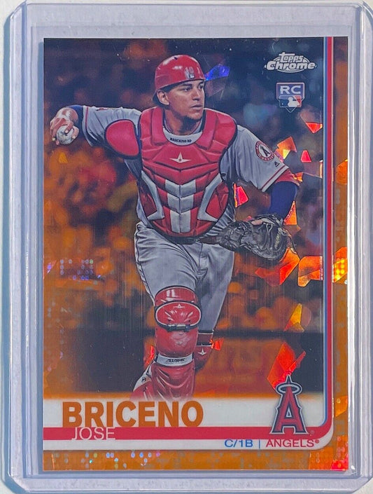 JOSE BRICENO 2019 TOPPS CHROME ORANGE SAPPHIRE REFRACTOR ROOKIE RC #D 05/25