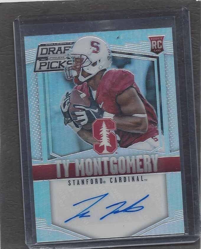 TY MONTGOMERY 2015 PANINI PRIZM DRAFT SILVER PRIZMS PACKERS ROOKIE AUTO RC #148