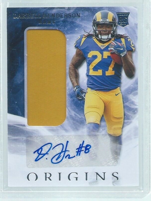 DARRELL HENDERSON 2019 PANINI ORIGINS RPA JUMBO PATCH AUTO RC #110