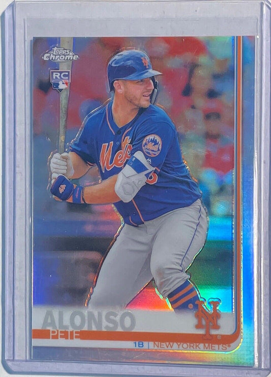 PETE ALONSO 2019 TOPPS CHROME SILVER CHROME REFRACTOR ROOKIE RC #204