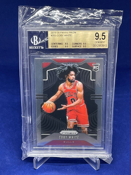 COBY WHITE 2019-20 PANINI PRIZM ROOKIE RC #253 BGS 9.5 GEM MINT