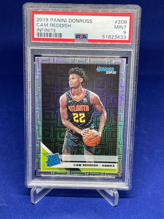 CAM REDDISH 2019-20 PANINI DONRUSS RATED ROOKIE INFINITE RC #209 PSA 9 MINT