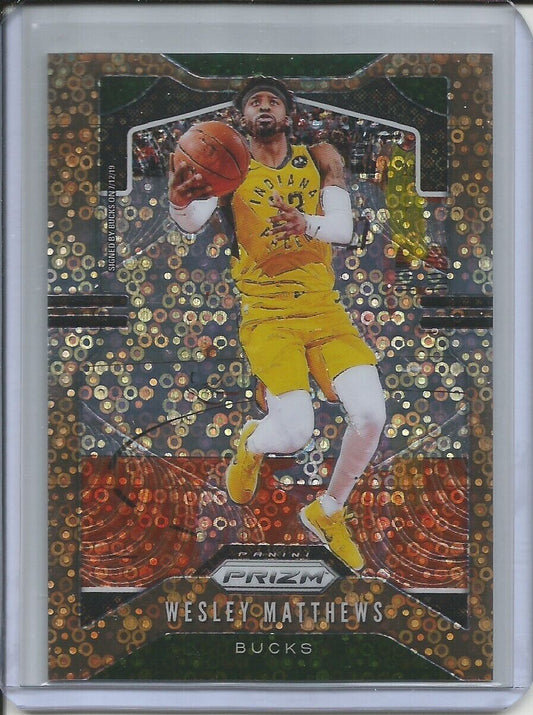 WESLEY MATTHEWS 2019-20 PRIZM FAST BREAK BRONZE PRIZM #D 18/20 CARD 214