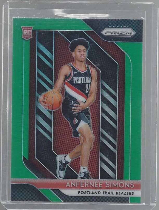 ANFERNEE SIMONS 2018-19 PANINI PRIZM GREEN ROOKIE PRIZMS RC #61