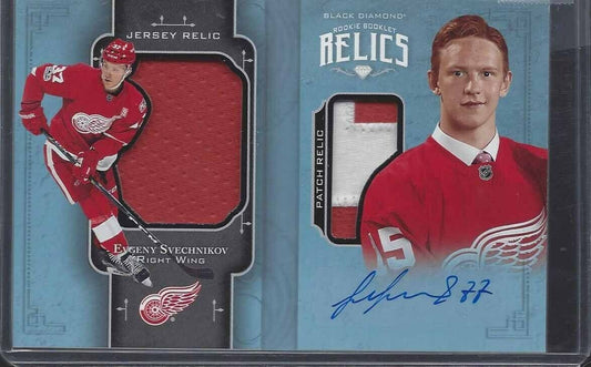 EVGENY SVECHNIKOV 2017-18 BLACK DIAMOND DUAL PATCH AUTO BOOKLET BOOK RC #D 99/99