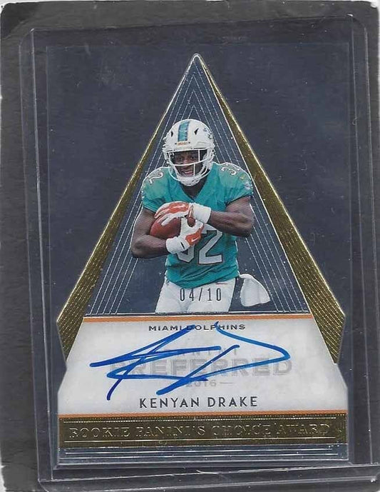 KENYAN DRAKE 2016 PREFERRED CHOICE AWARD GOLD DIE CUT ON CARD AUTO RC #D 4/10
